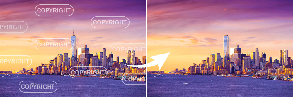 Remove Watermark with PhotoDirector- Before and After