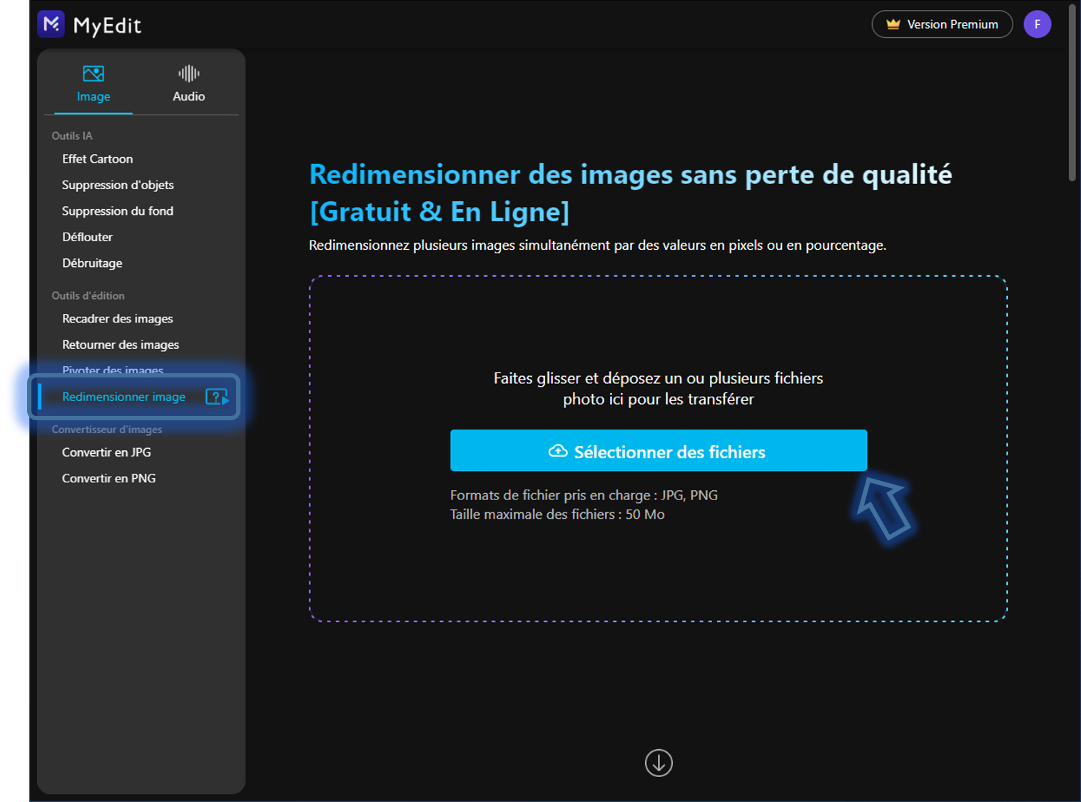 Tutoriel - Agrandir une image en ligne - Etape 2