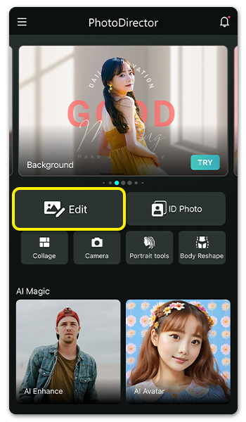 Enhance photos with PhotoDirector