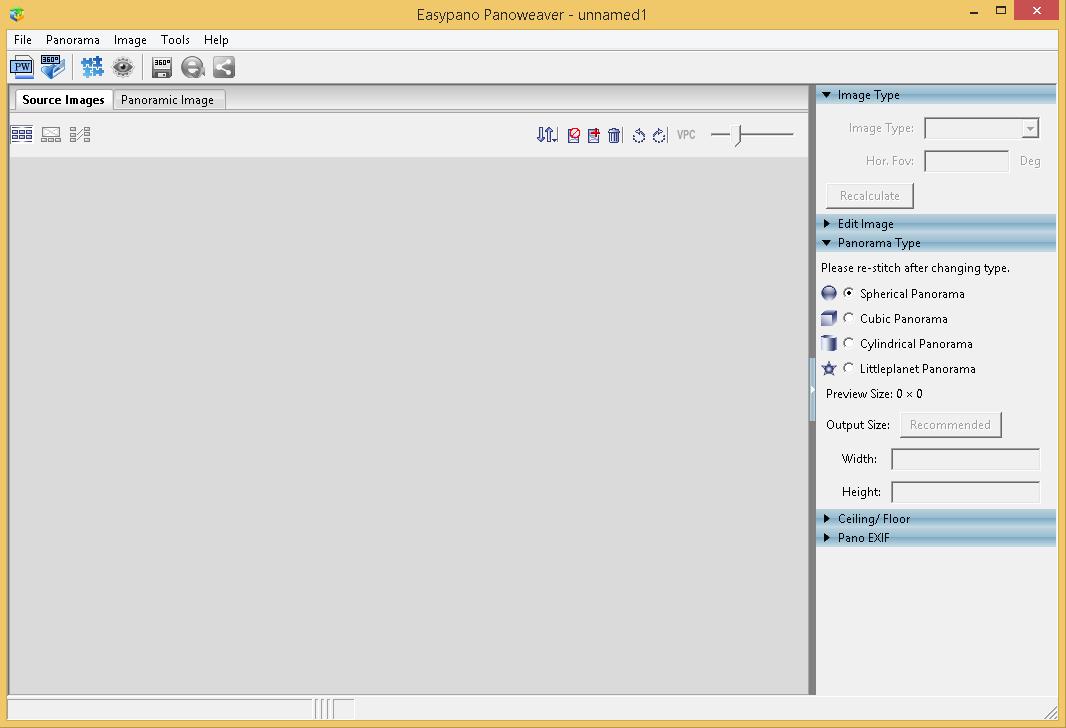 Panoweaver Interface