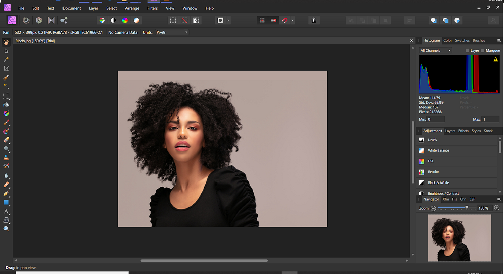 Affinity Photo Interface