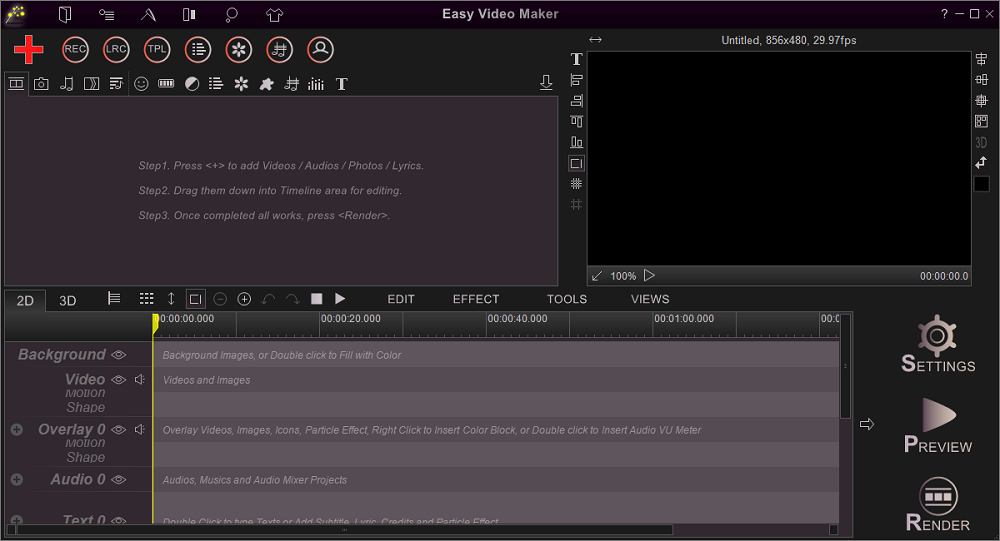 Easy Video Maker Interface