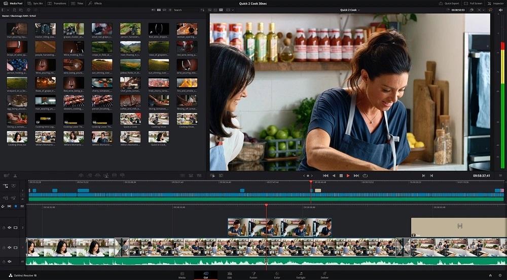 DaVinci Resolve Interface