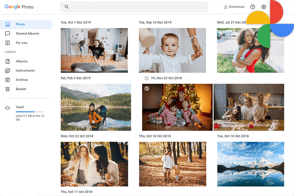 Google Photo Interface