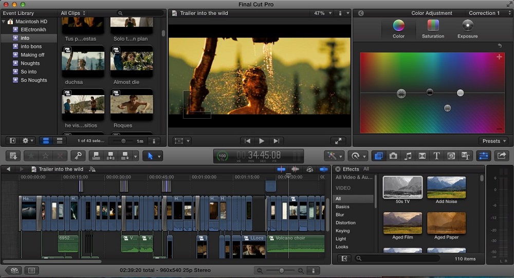 Final Cut Pro Interface