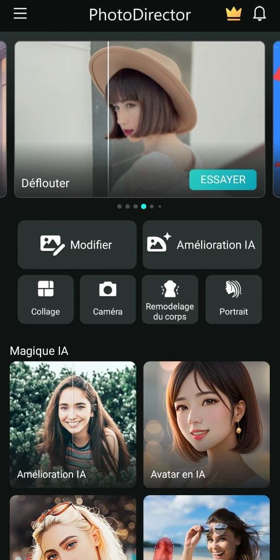 Flouter une photo sur mobile