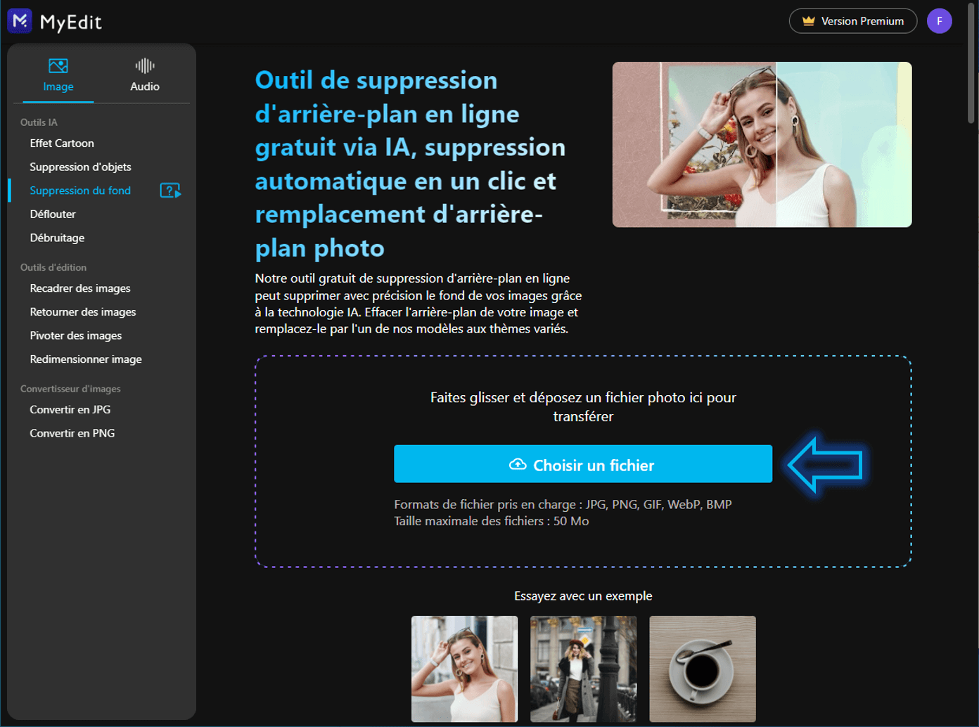 Rendre une image transparente - Tutoriel avec une solution en ligne 1