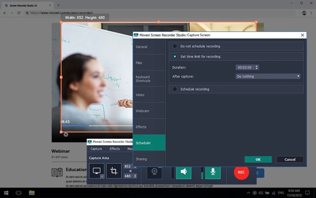 Movavi Screen Recorder Interface