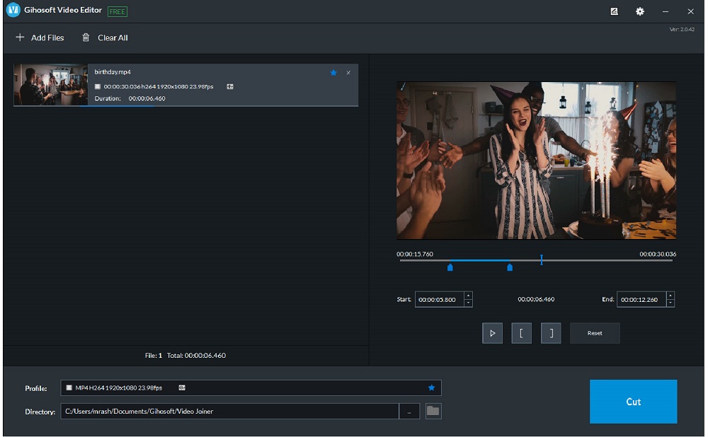 Gihosoft Free Video Cutter