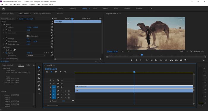 Premiere Pro インターフェース