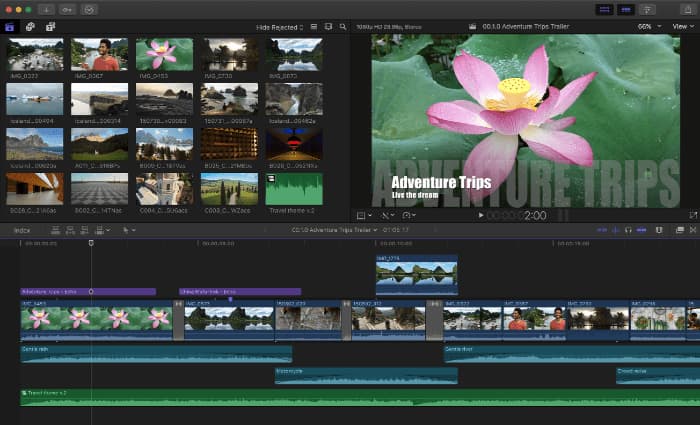 Final Cut Pro X インターフェース