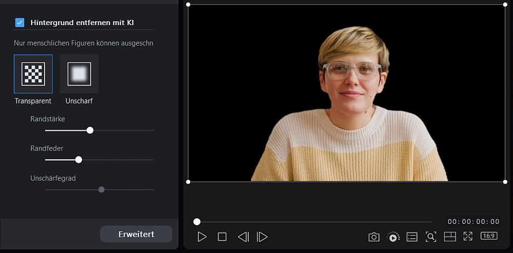 Hintergrund von Videos entfernen