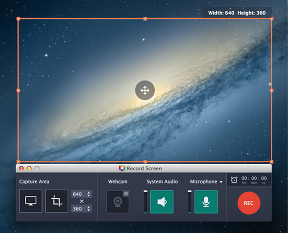 Movavi Screen Recorder Interface