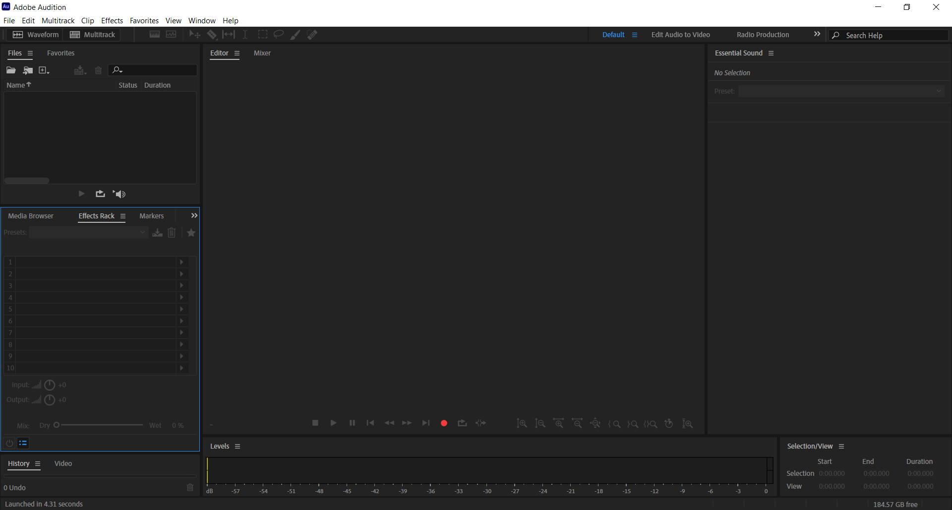 Adobe Audition Interface