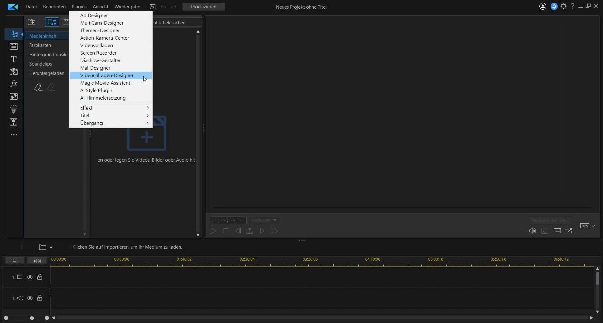 Videocollage-Designer öffnen - PowerDirector