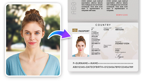 Use photo to get a passport size photo.