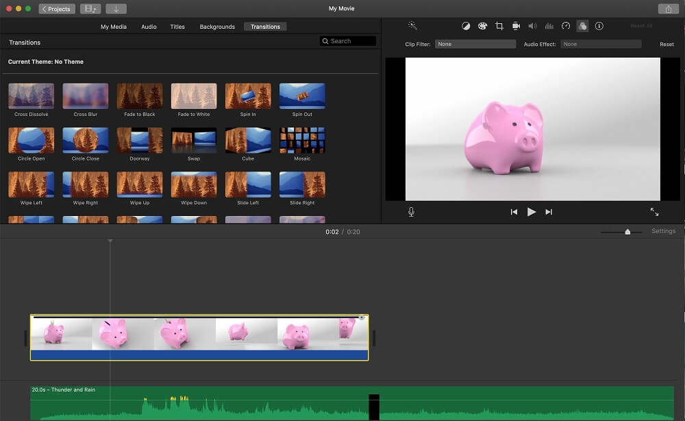 iMovie Videobearbeitung am Mac