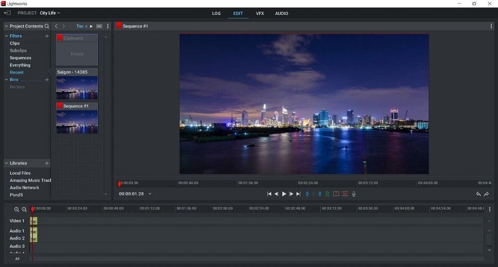 Lightworks Videobearbeitung für Mac