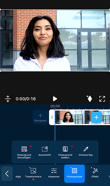 Video Hintergrund entfernen mit der PowerDirector App