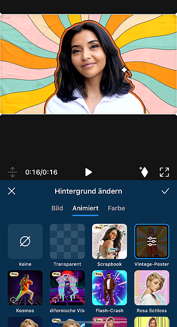 Video Hintergrund entfernen mit der PowerDirector App