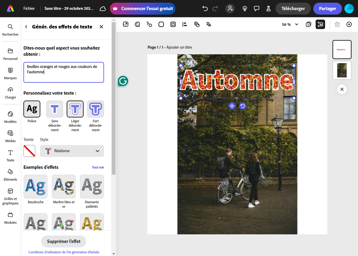 Adobe Express - Editeur de texte en ligne