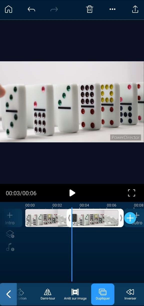 Tutoriel pas a pas appli PowerDirector : Comment inverser une vidéo?