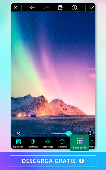 PhotoDirector App - Ajusta el tono de color Crea tu propio fondo de pantalla de bloqueo para tu teléfono con PhotoDirector
