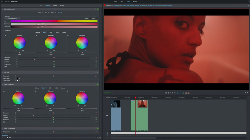Lightworks Pro Interface