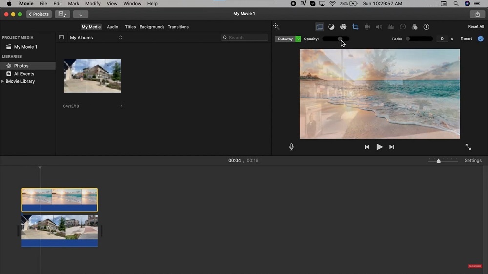 iMovie Interface