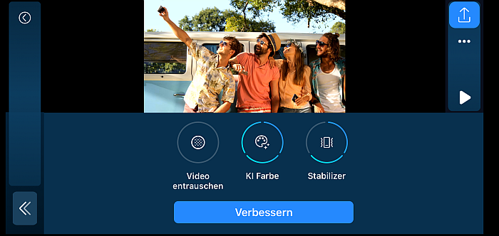 PowerDirector App - Videoqualität automatisch verbessern