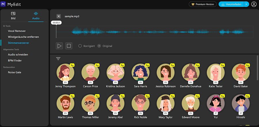 MyEdit Online Audio Editor
