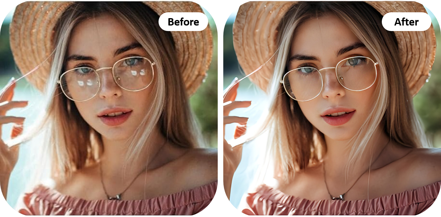 Remove glare from photo with the software