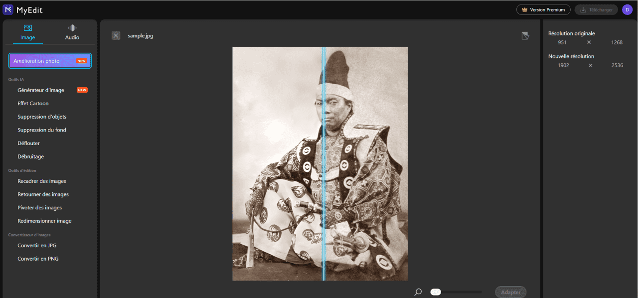 Dépixeliser une image