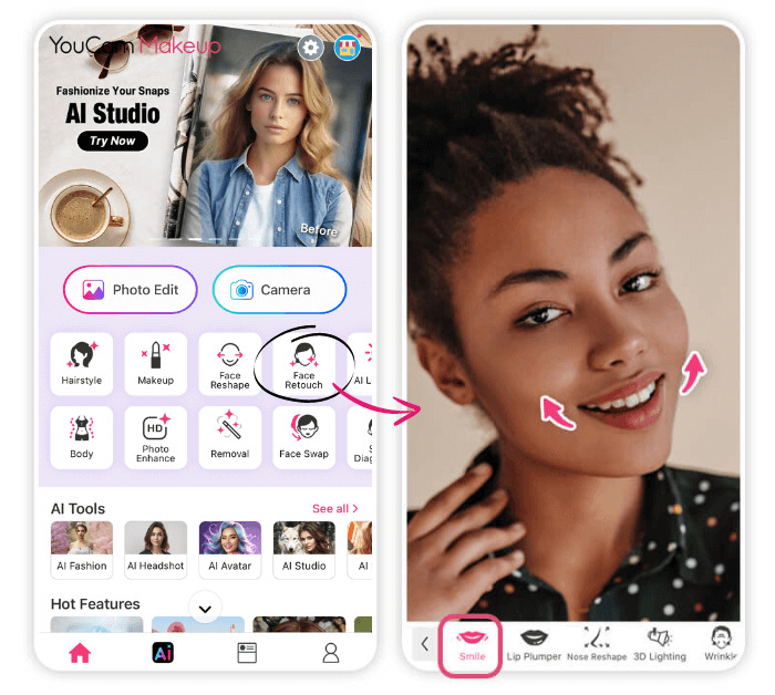 YouCam Makeup App