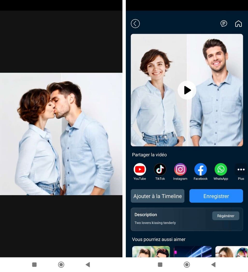 Comment utiliser le filtre bisou IA sur mobile