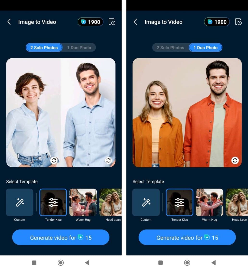 Create an AI Kissing Video on Mobile