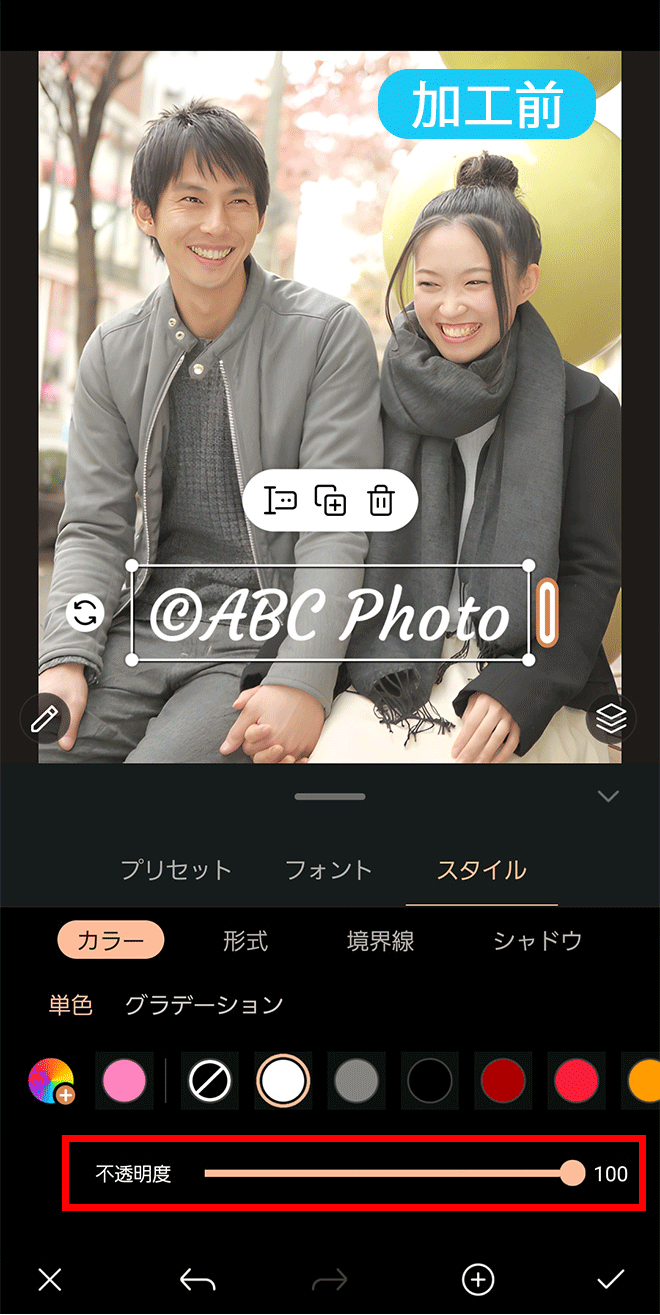 PhotoDirector ウォーターマークサンプル