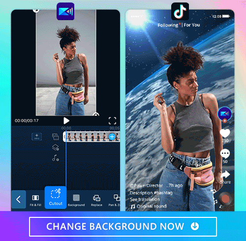 TikTok Editing with PowerDirector - Change Background