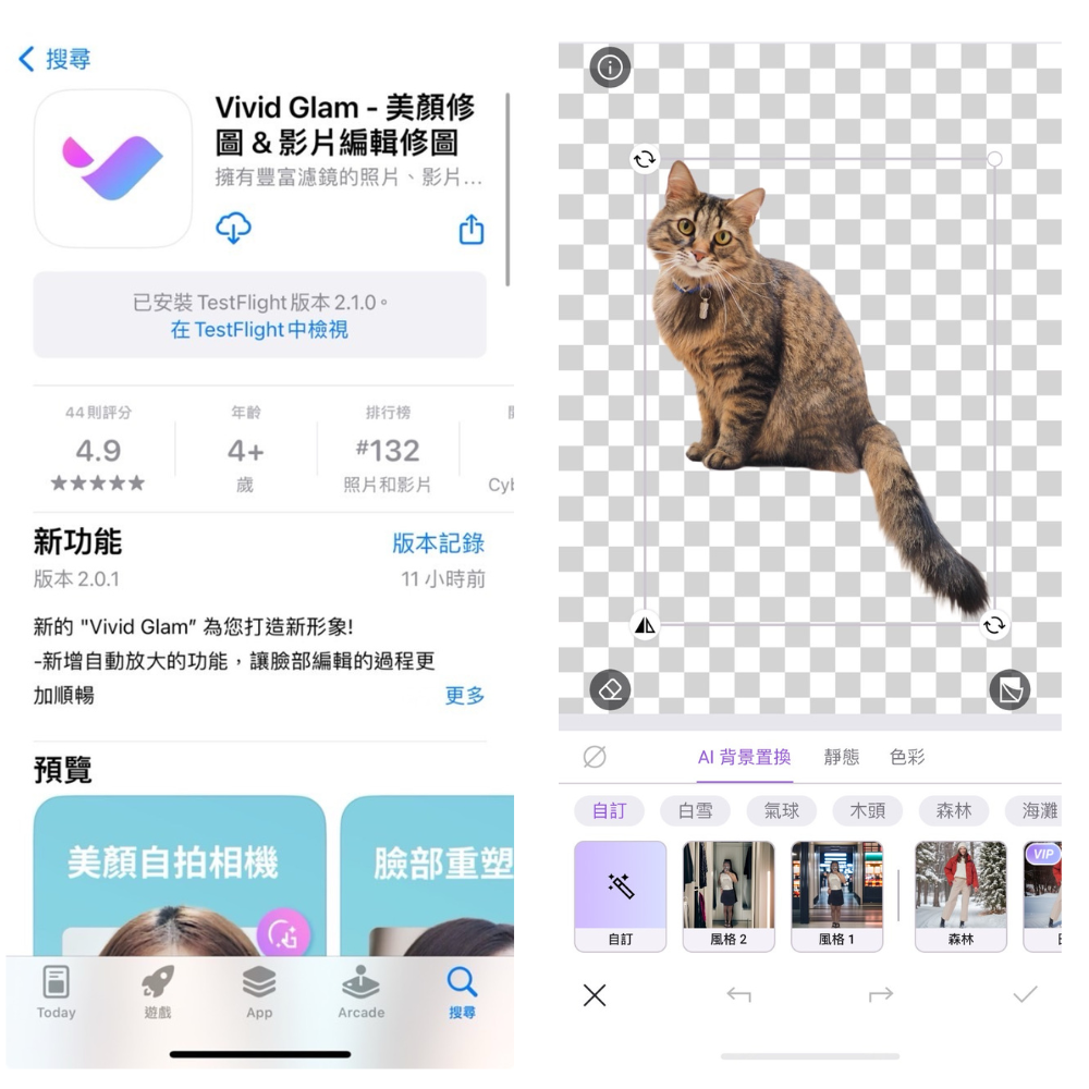 Vivid Glam 照片去背 