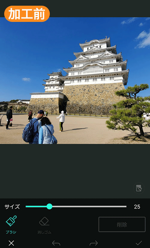 AI 技術で一瞬で消す例1