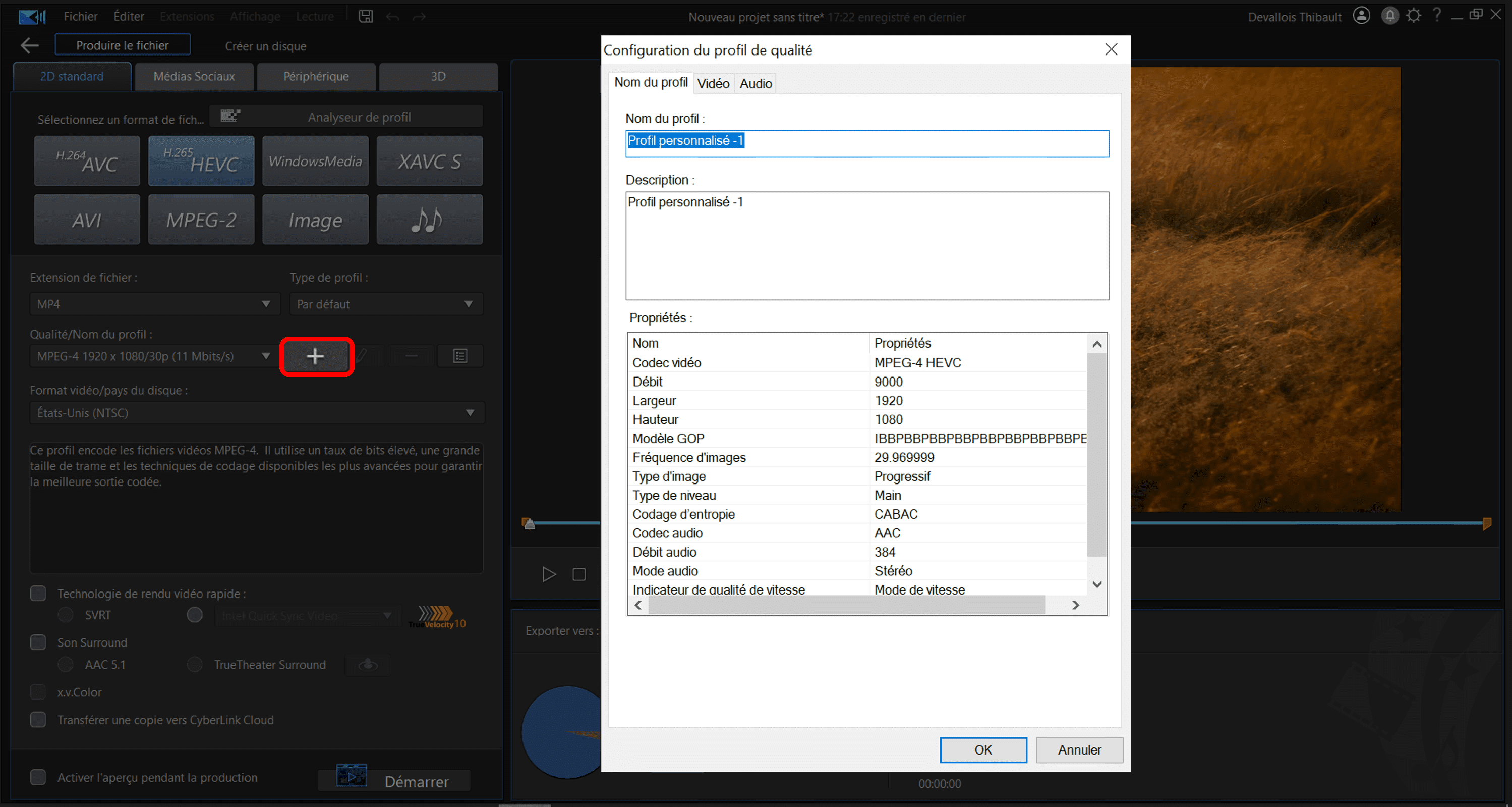 etape 4: creer un profil personnalise