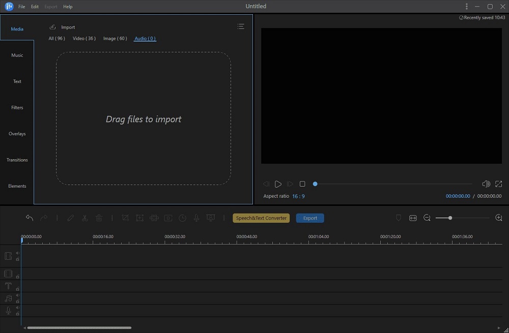 interface EaseUS - Logiciel de montage vidéo gratuit pour débutants, avec quelques fonctionnalités avancées