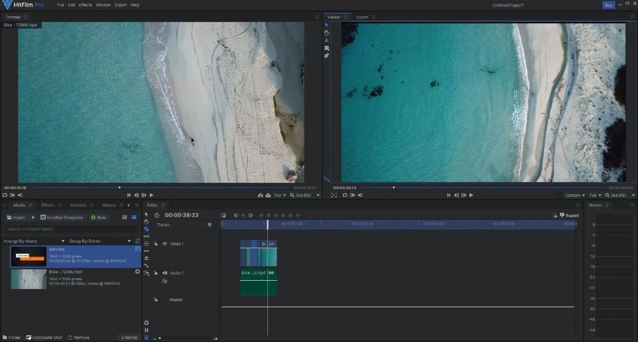 HitFilm Express Interface