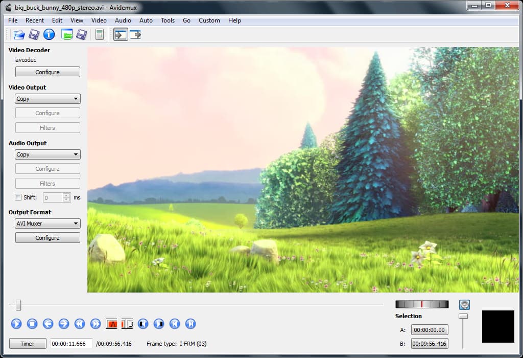 Avidemux Interface