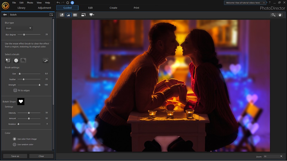 PhotoDirector - Adding Bokeh Effect to Your Image