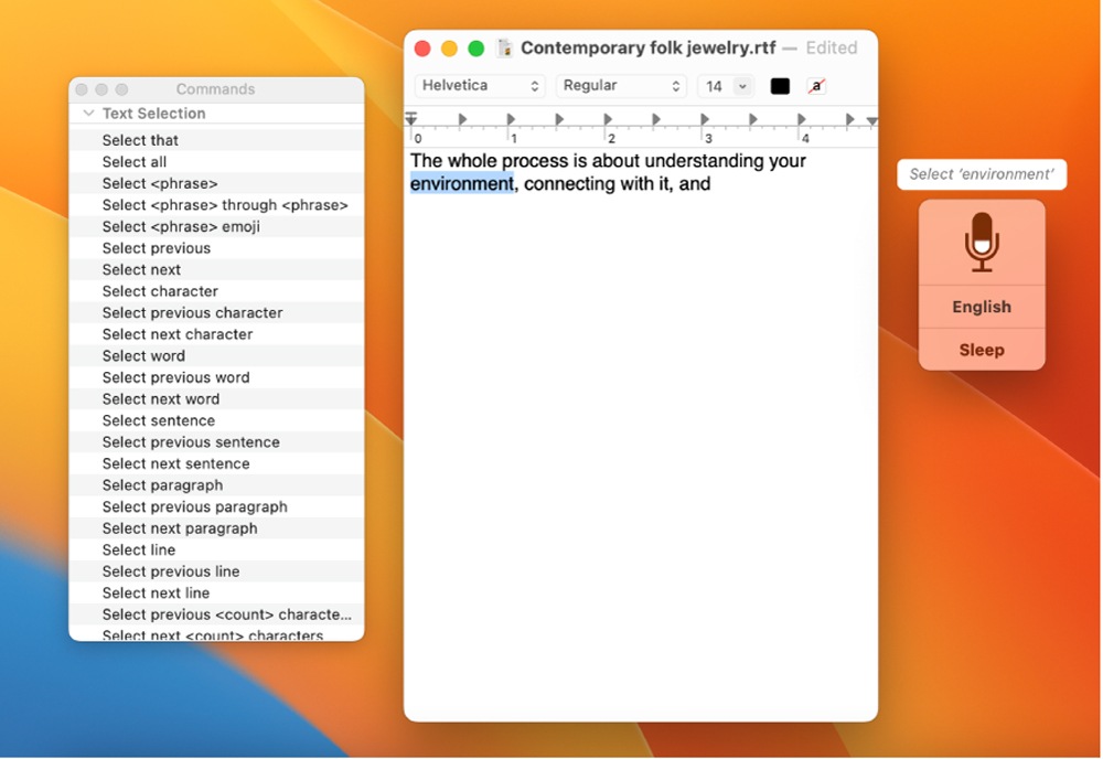 MacOS Interface