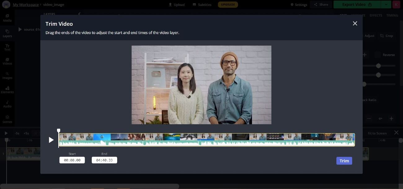 Kapwing Interface
