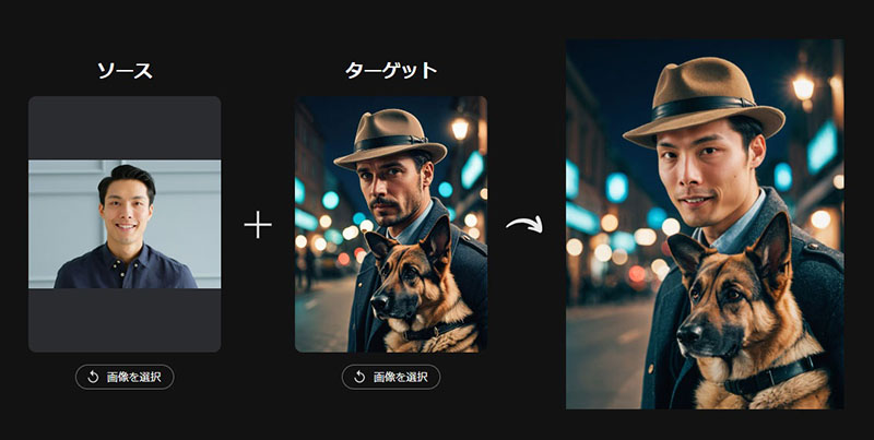 MyEdit AI 顔入れ替え 生成画像サンプル
