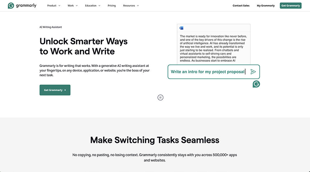 Grammarly Interface