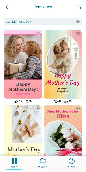 Promeo App - Mother's Day Card Promeo - Try out this template